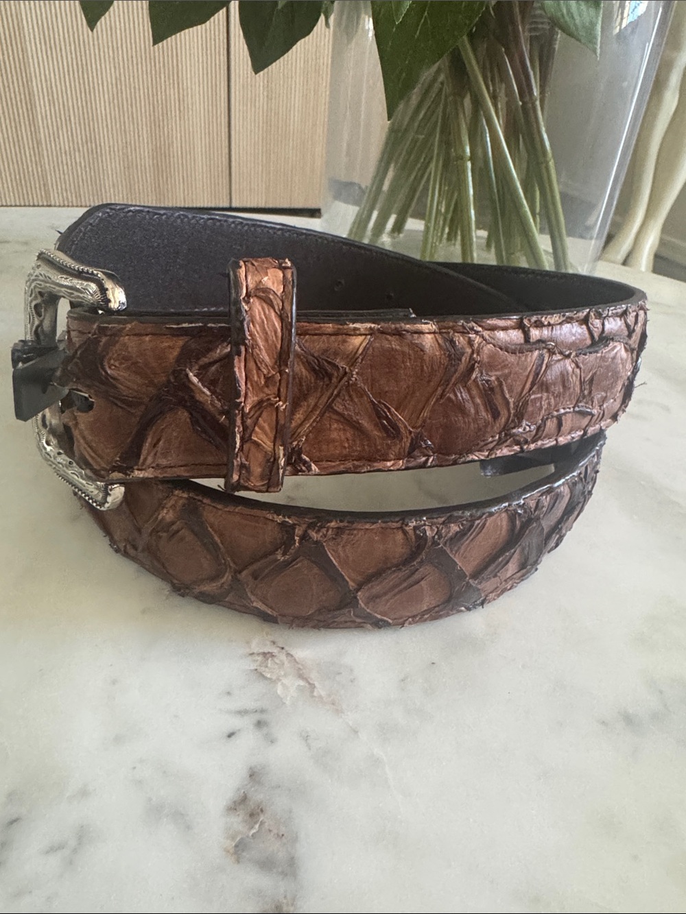 CODY JAMES MEN'S EXOTIC PIRARUCU BELT - Picture 4 of 6